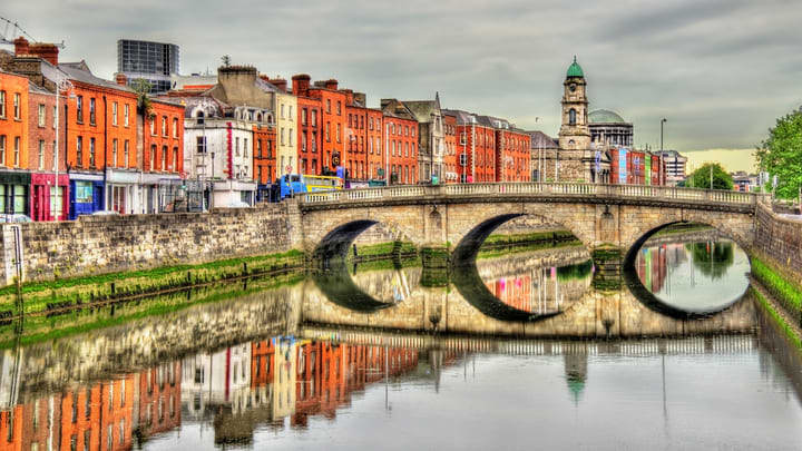 Picturesque view of Mellows Bridge in Dublin